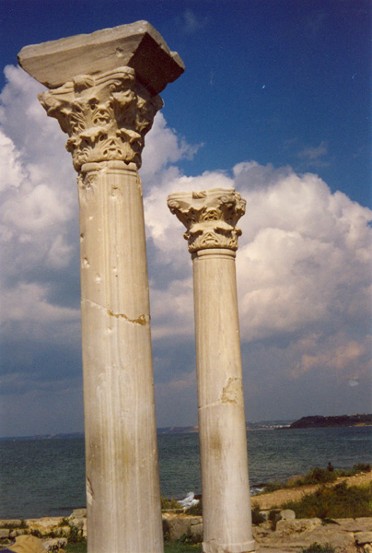 Image - The columns of the basilica in Chersonese Taurica near Sevastopol in the Crimea. 